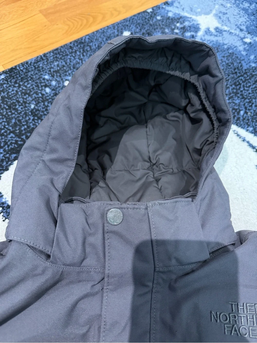 The North Face Men's Dark Gray Hooded Winter Jacket